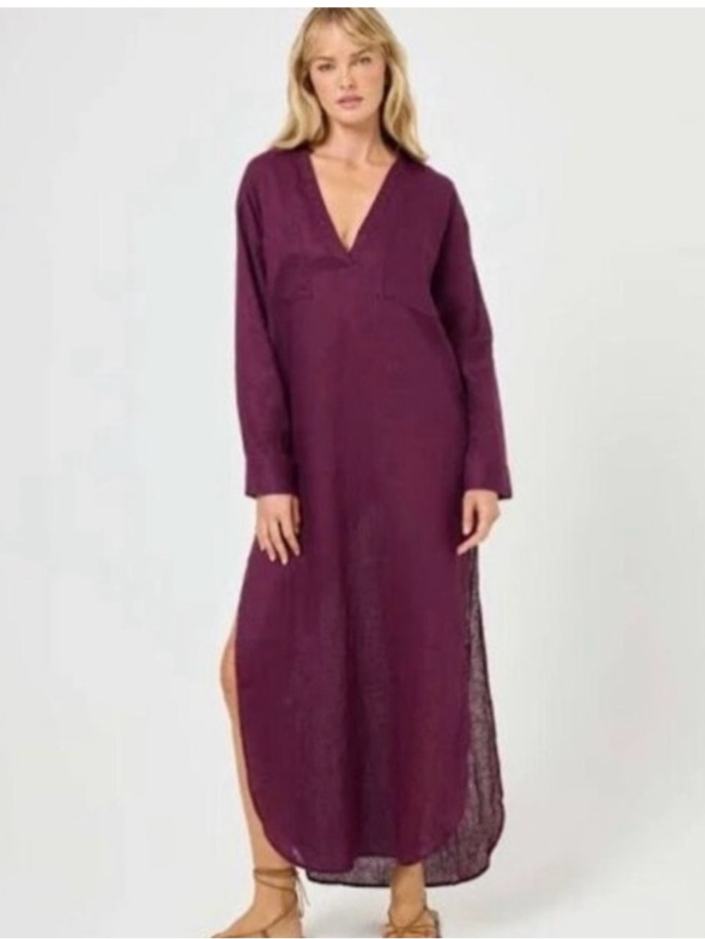 L*Space L42221 Womens Merlot Capistrano Tunic Shirt Cover-Up Size XS/S